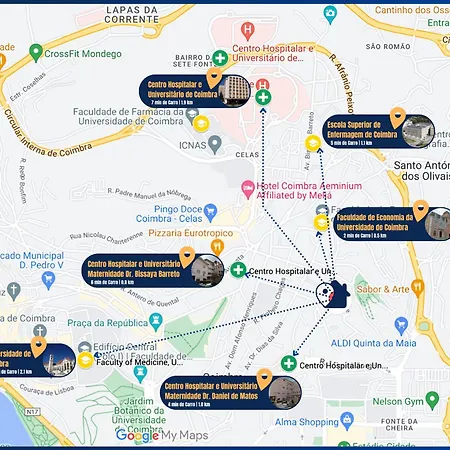 7 Min From And Se-velha - Ac - Work Desk - 300mbs Wifi קוימברה